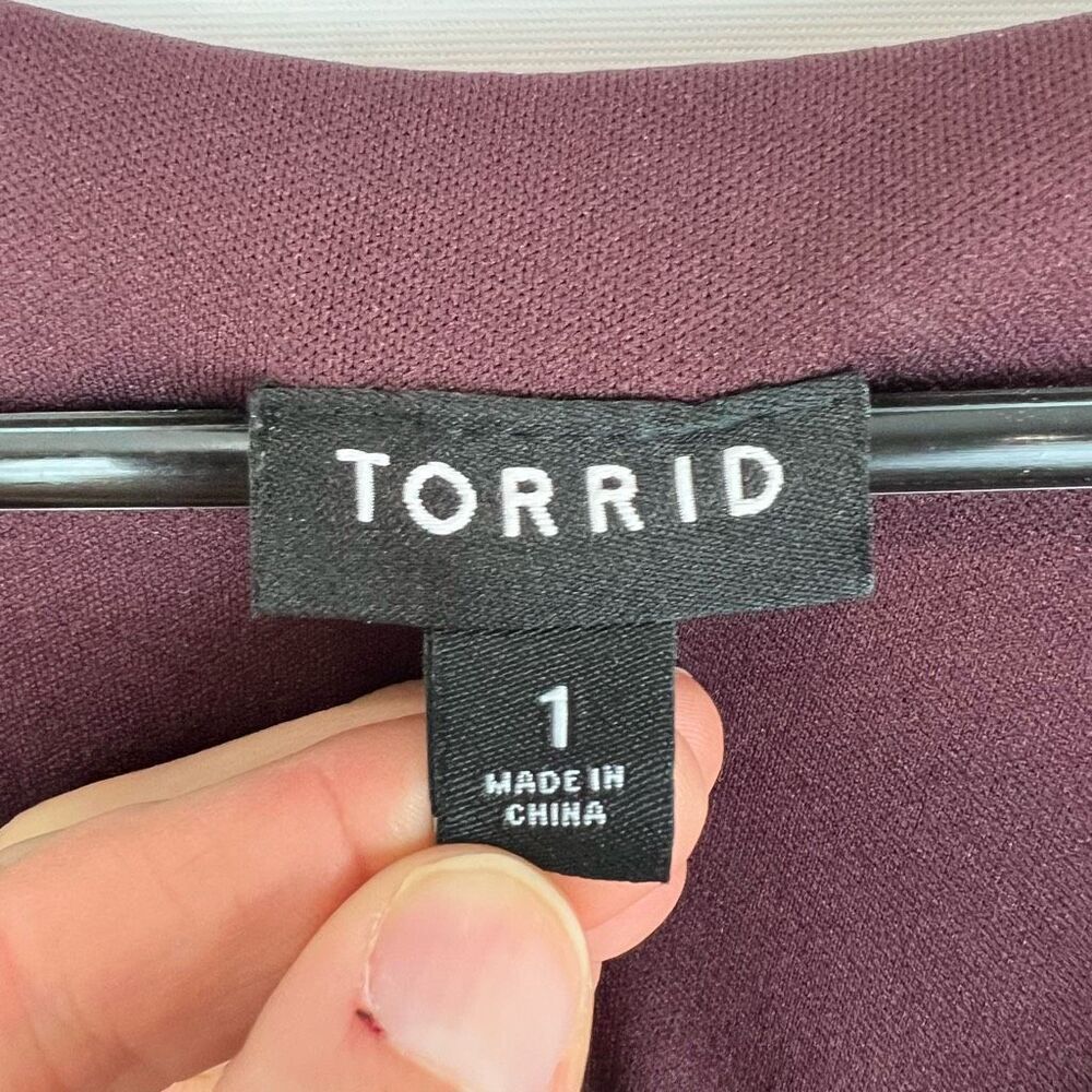 Torrid Plus Size 1 Red Midi Ruffle Surplice Dress… - image 5